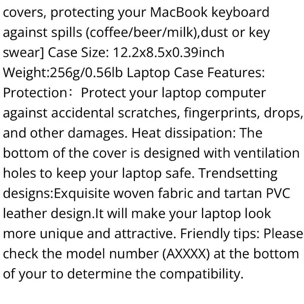 Textured Cream Laptop Hardshell Cover MacBook 13” Compatible
